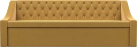 Кухонный прямой диван Мерлин Микровельвет Желтый 199х63х87 (без декор. подушек)