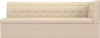 Кухонный диван Бриз с углом Экокожа Бежевый 181х62х85 (без декор. подушек)