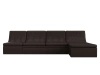Угловой модульный диван Холидей Рогожка 280х167х95 Серый (без декор. подушек)