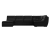 П-образный модульный диван Холидей Велюр 305х167х94 Коричневый (без декор. подушек)