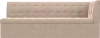 Кухонный диван Бриз с углом Велюр Бежевый 181х62х85 (без декор. подушек)