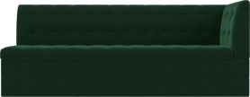Кухонный диван Бриз с углом Велюр Зеленый 181х62х85 (без декор. подушек)