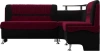 Кухонный диван с правым углом Сидней Микровельвет 172х135х89 Бордовый/Черный (без декор. подушек)
