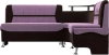 Кухонный диван с правым углом Сидней Микровельвет 172х135х89 Сиреневый/Коричневый (без декор. подушек)