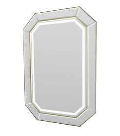 Зеркало Ascella 130х90х3 золотой/серебряный