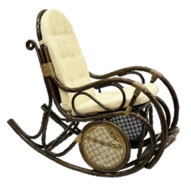 Кресло-качалка Сантьяго 58х140х105 коричневый/бежевый
