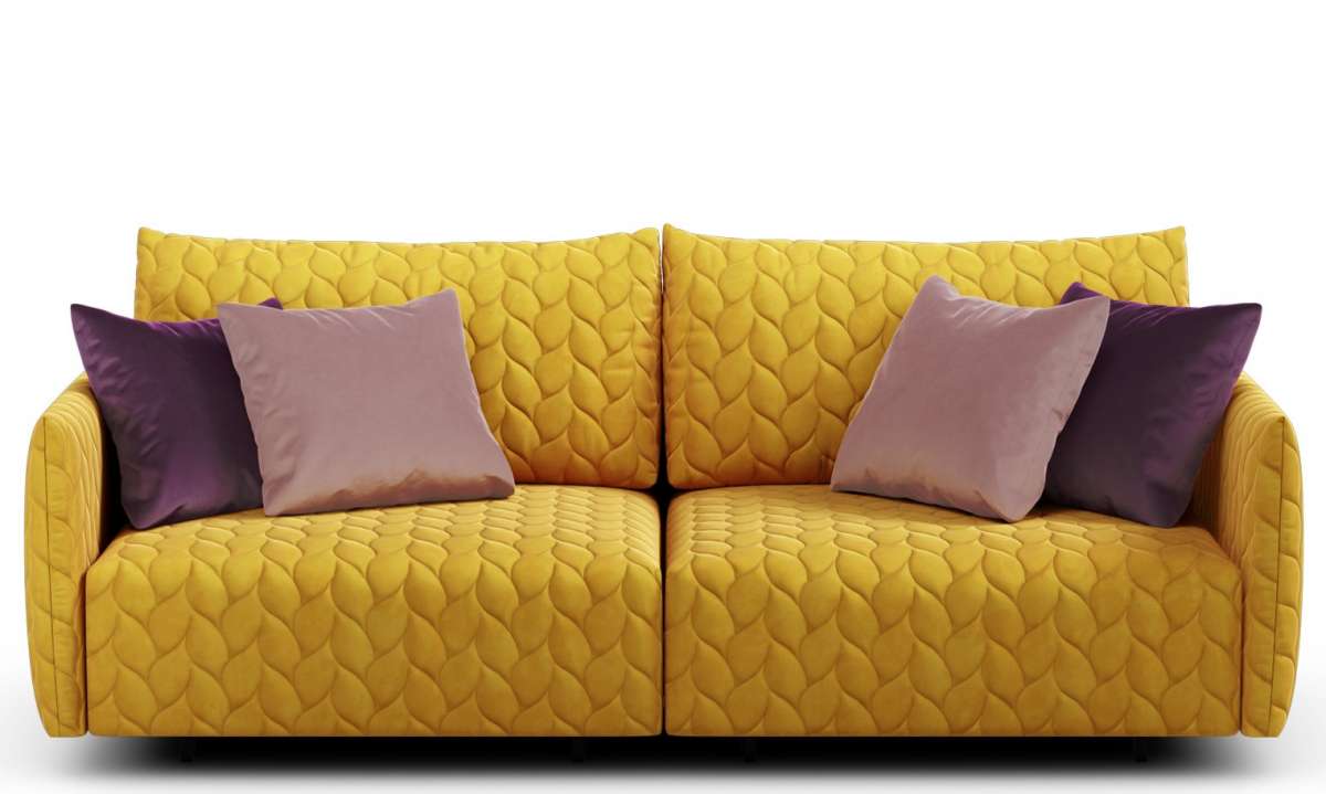 Купить диван прямой MOON 162 Желтый 224х123х91 в Москве - диваны наVoBaza.ru