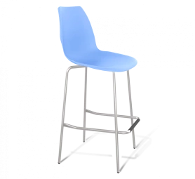 Барный стул SHT-ST29/S29 Голубой/Хром