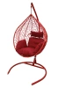 Кресло подвесное Тропика 87х128х65 красный/подушка красная
