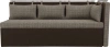 Кухонный диван Метро с углом Корфу/Микровельвет Темно-бежевый/Коричневый 188х64х88