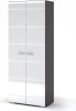 Шкаф 2-х дверный Вегас 80х57х200 белый глянец/венге