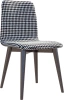 Кухонный стул Архитектор 45х40х60 черно-белый/опоры венге