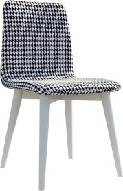 Кухонный стул Архитектор 45х40х60 черно-белый/опоры белые