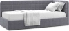 Кровать с подъемным механизмом и ящиком Tichina левая 90х200 синий