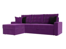 Угловой диван Ливерпуль левый угол 232х153х73 фиолетовый