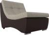 Модуль-кресло для дивана Монреаль Корфу/Экокожа 77х106х84 Серый/Коричневый (без декор. подушек)