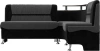 Кухонный диван с правым углом Сидней Велюр 172х135х89 Серый/Черный (без декор. подушек)