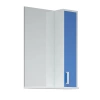 Шкаф-зеркало Колор 50х15х70 Синий/Белый