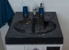Раковина над стиральной машиной Миро (с кронштейнами) 61х60 Черный мрамор
