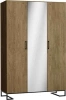 Шкаф трехстворчатый с зеркалом Loft 150х60х230 Дуб Натур