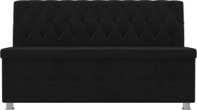 Кухонный прямой диван Вента Велюр Черный 152х59х88 (без декор. подушек)