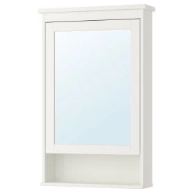 Шкаф зеркальный с 1 дверцей HEMNES IKEA 63x16x98 белый