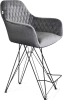Барный стул SHT-ST38/S66-1 серый/черный муар