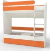 Кровать двухъярусная Юниор-5 Белый/Оранжевый 80х190