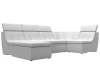 П-образный модульный диван Холидей Люкс Велюр 320х181х91 Серый (без декор. подушек)