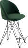 Барный стул SHT-ST35-2/S66-1 Лиственно-зеленый/Черный муар