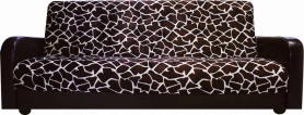 Диван Жираф 215х100х100 коричневый/белый (без декор. подушек)