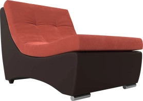 Модуль-кресло для дивана Монреаль Микровельвет/Экокожа 77х106х78 Коралловый (без декор. подушек)