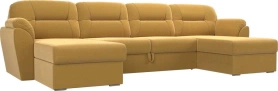 П-образный диван Бостон Микровельвет Желтый 365х155х103 (без декор. подушек)