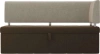 Кухонный прямой диван Стоун с углом Микровельвет Коричневый/Бежевый 182х65х87 (без декор. подушек)