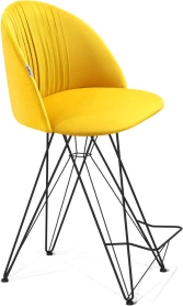 Барный стул SHT-ST35-1/S66-1 жёлтый/чёрный муар