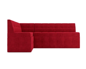 Кухонный диван угловой Атлантис 190х120х84 Микровелюр красный левый (без декор. подушек)