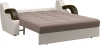 Диван-кровать Мадрид 1.6 коричневый/беж кожзам/ коричневая накладка 192х107х90 (без декор. подушек)