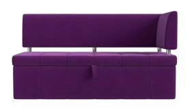 Кухонный диван Стоун Велюр 182х65х87 правый фиолетовый (без декор. подушек)