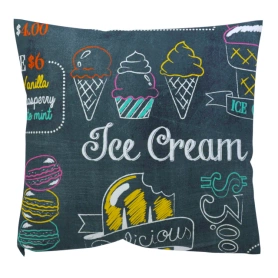 Декоративная подушка Ice Cream 40х40 зеленый/принт