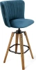 Барный стул SHT-ST36-1/S93 синий/дуб/чёрный