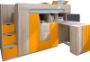 Кровать-чердак Астра 11 80х190 сонома/оранжевый