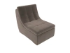Модуль-кресло для дивана Холидей Велюр 70х99х94 Коричневый (без декор. подушек)