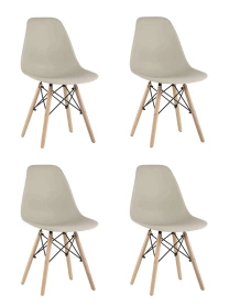 Комплект из 4 стульев Style DSW Бежевый 46х53х82