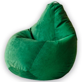 Кресло Мешок Груша Зеленый Микровельвет  70х70х110