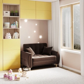 Диван-кровать Банита Люкс коричневый 100х200