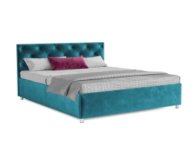 Кровать Классик с подъемным механизмом 140х190 сине-зеленый