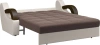 Диван-кровать Мадрид 1.4 оливковый/беж кожзам/ коричневая накладка 177х107х90 (без декор. подушек)