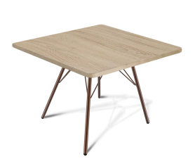 Журнальный стол SHT-S37 Медный металлик/Дуб Сонома 60x60х46