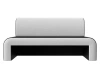 Кухонный прямой диван Кармен Экокожа Черный/Белый 200х60х88 (без декор. подушек)