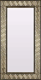Зеркало Dolce 100x200x7 Черный/Золото